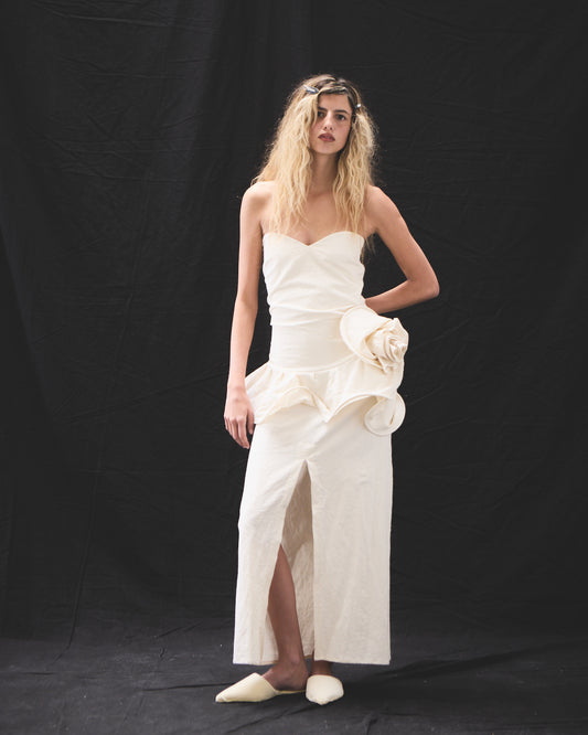 STRAPLESS NOVIA DRESS